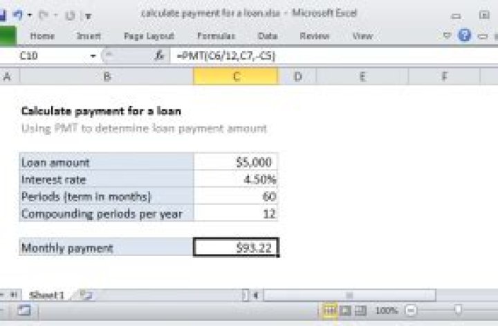 Which function you will use to calculate payment for a loan?