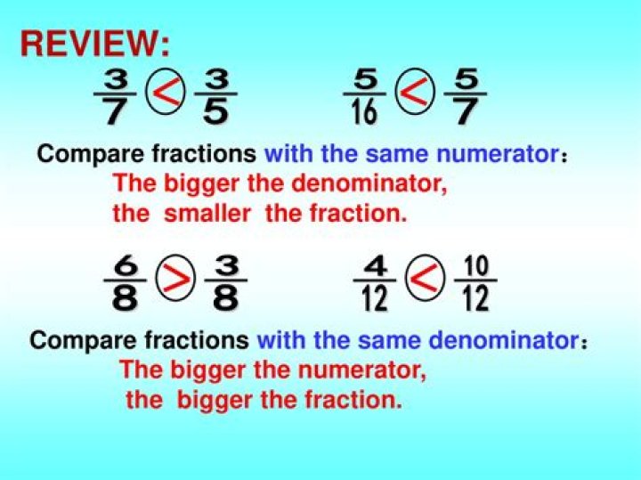 Which is bigger one third or one half?