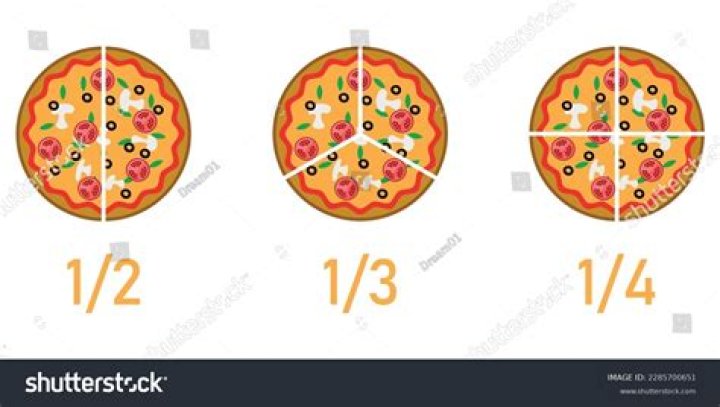 Which is more half a pizza or one third of the same pizza?