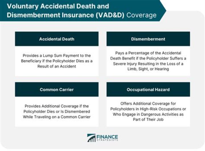Which is the amount that is paid for death under an accidental death and dismemberment insurance policy?