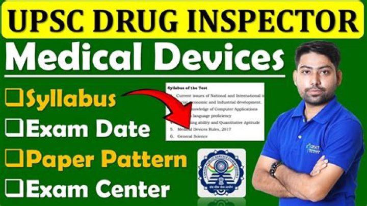 Which UPSC exam is for drug inspector?