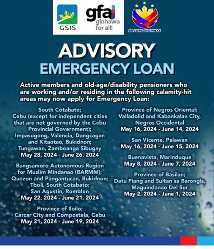 Who are qualified for GSIS emergency loan?