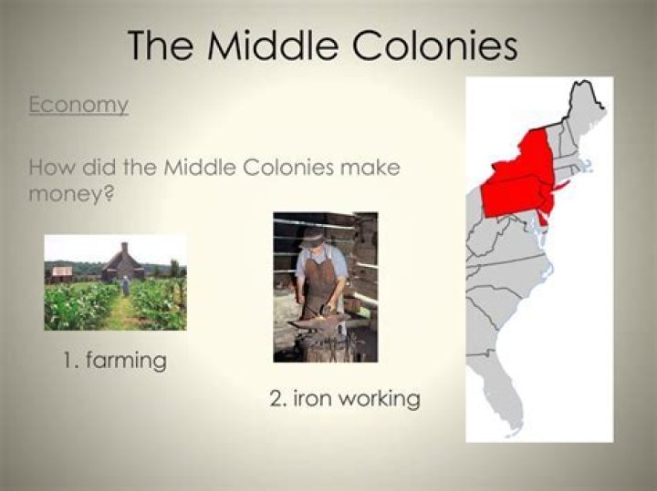 Who did most of the work in the middle colonies?