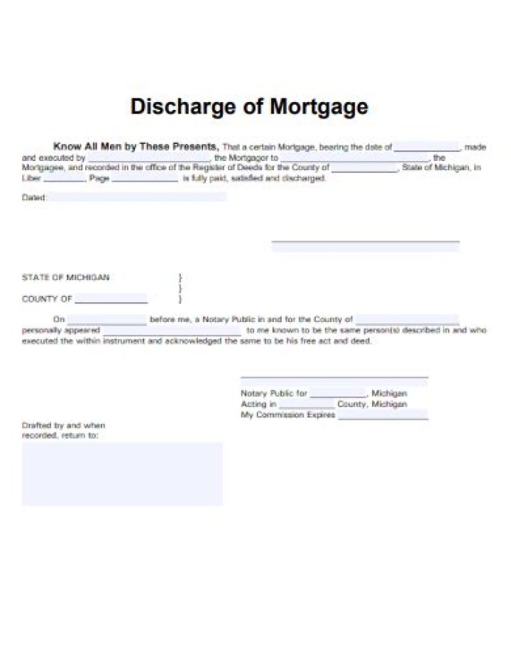 Who pays the discharge of mortgage fee?