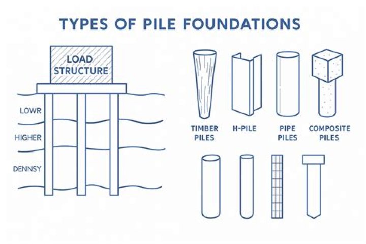 Why are concrete piles used?