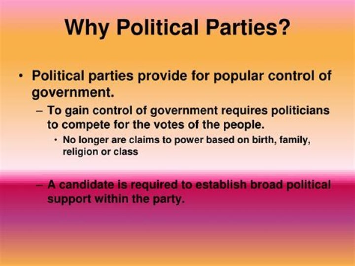 Why are political parties important?