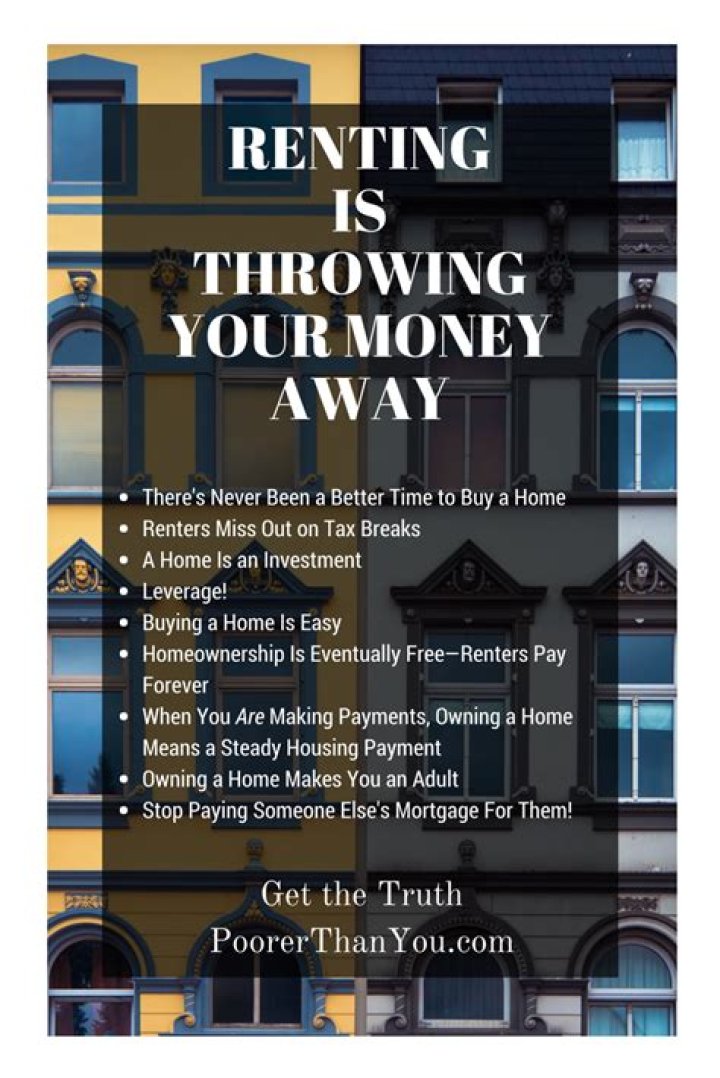 Why do people say renting is throwing money away?