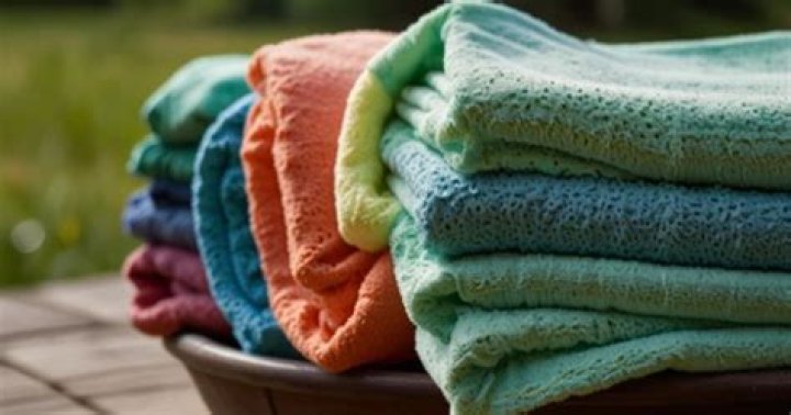 Why do towels get stiff when line dried?