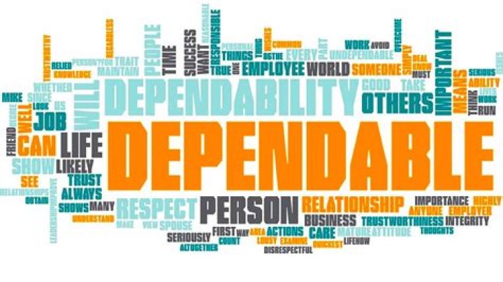 Why is being dependable important at work?