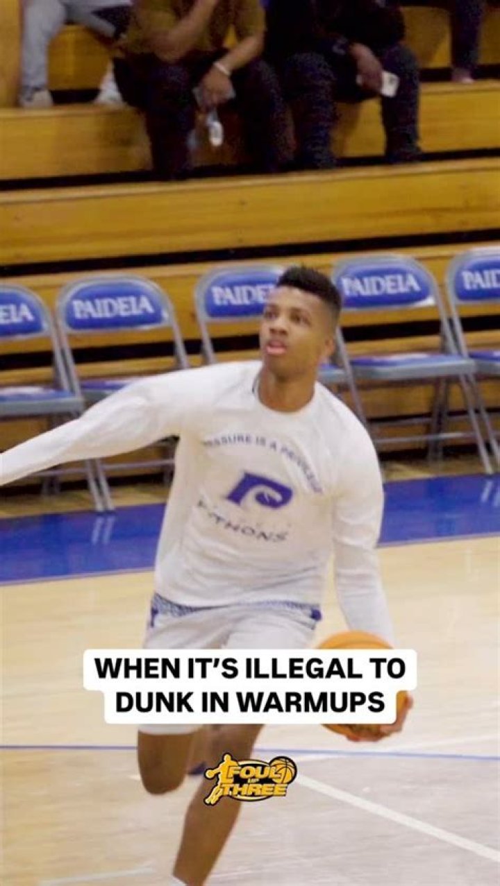 Why is it illegal to dunk in warmups?