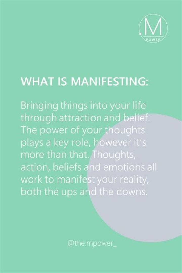 Why is manifesting unhealthy?
