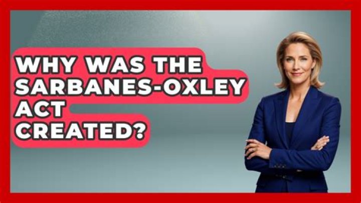 Why was the Sarbanes-Oxley Act created?