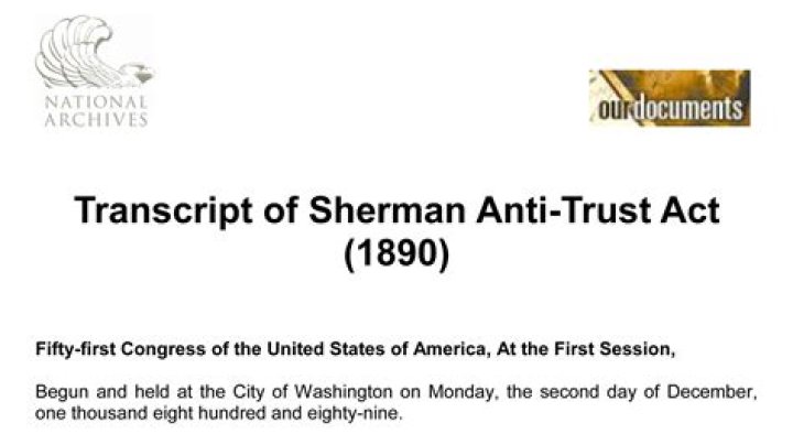 Why was the Sherman Antitrust passed?